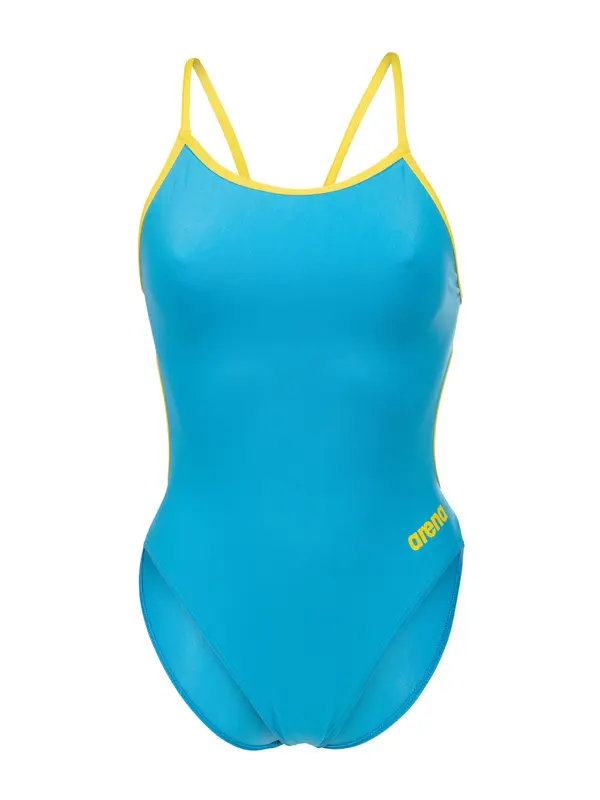 ARENA ARENA Jednodijelni kupaći kostim 'LACE BACK SOLID'  tirkiz / svijetložuta