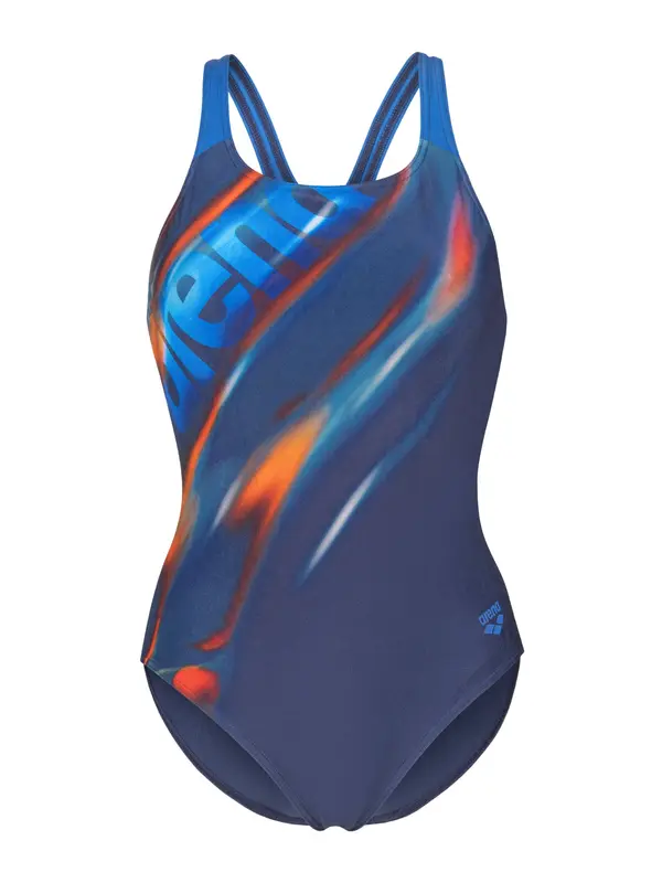 ARENA ARENA Jednodijelni kupaći kostim 'Placement Swim Pro Back'  plava / morsko plava / narančasta / bijela