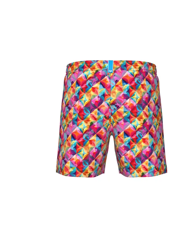 ARENA ARENA Kupaće hlače 'WATER PRINTS BEACH BOXER AO'  mornarsko plava / akvamarin / žuta / roza