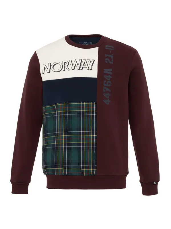 Arma Arma Sweater majica  mornarsko plava / travnato zelena / bordo / bijela