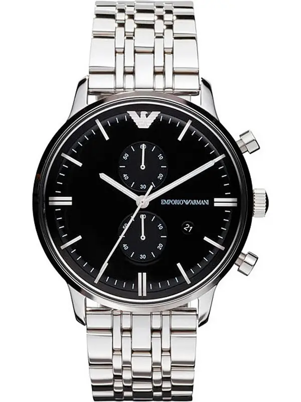 ARMANI ARMANI Analogni sat  crna / srebro