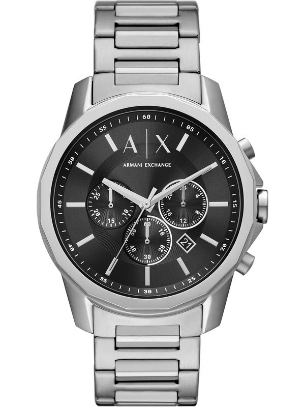 Armani ARMANI EXCHANGE Analogni sat  crna / srebro