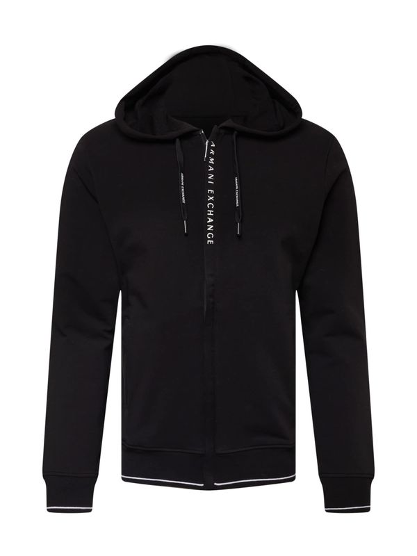 ARMANI EXCHANGE ARMANI EXCHANGE Gornji dio trenirke  crna / bijela