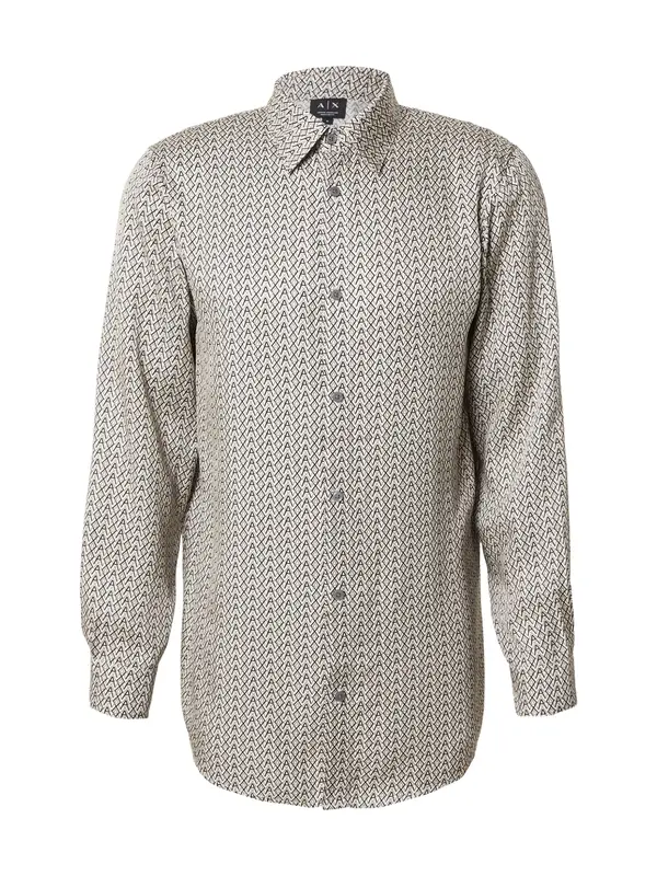 ARMANI EXCHANGE ARMANI EXCHANGE Košulja  boja devine dlake (camel) / ecru/prljavo bijela / crna