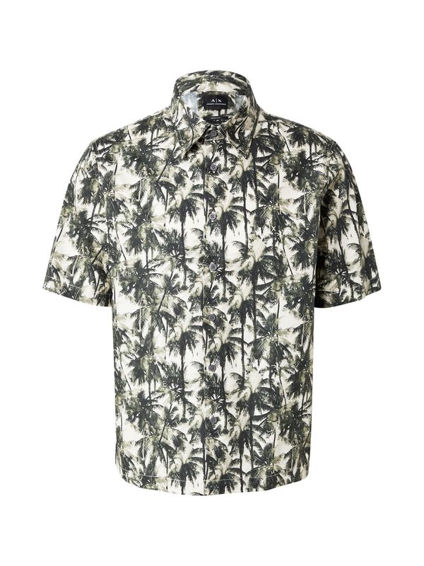 ARMANI EXCHANGE ARMANI EXCHANGE Košulja  zelena / tamno zelena / bijela