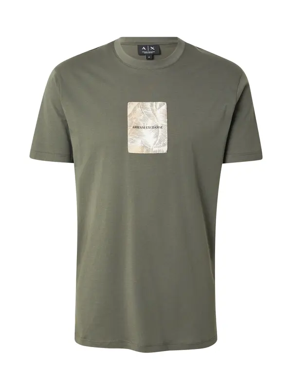 ARMANI EXCHANGE ARMANI EXCHANGE Majica  boja devine dlake (camel) / maslinasta / bijela