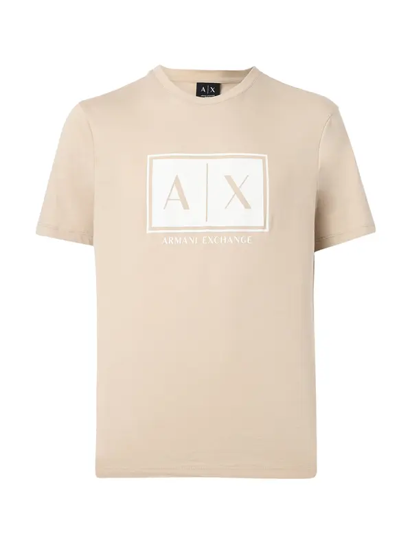 ARMANI EXCHANGE ARMANI EXCHANGE Majica  sivkasto bež / bijela
