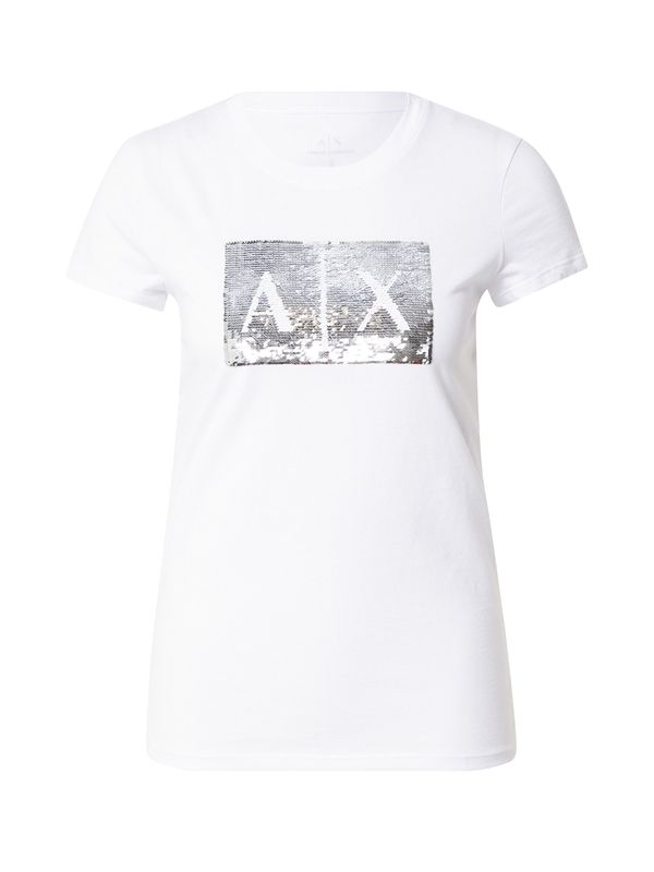 Armani ARMANI EXCHANGE Majica  srebro / bijela