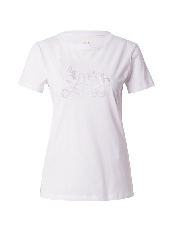 ARMANI EXCHANGE ARMANI EXCHANGE Majica  srebro / bijela