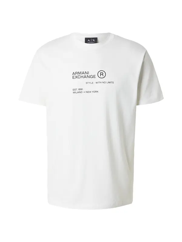 ARMANI EXCHANGE ARMANI EXCHANGE Majica  svijetlosiva / crna / prljavo bijela