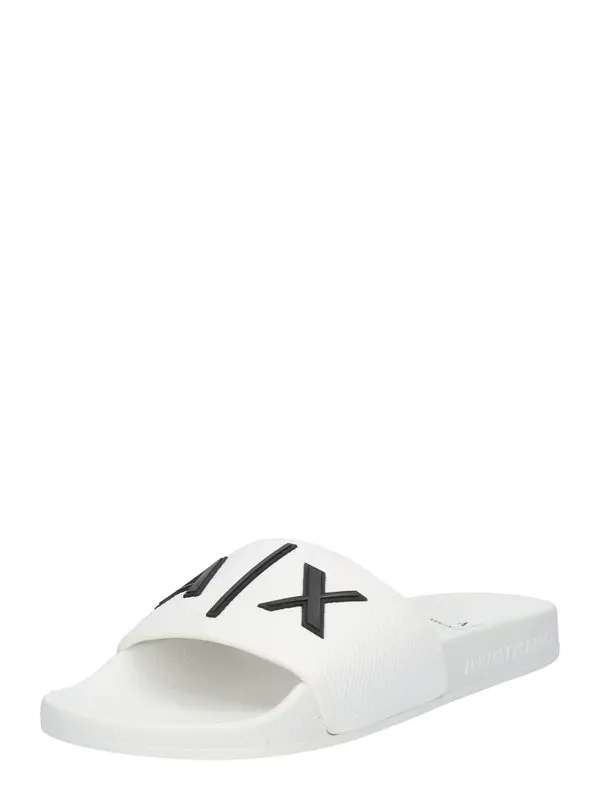 ARMANI EXCHANGE ARMANI EXCHANGE Natikače s potpeticom  crna / bijela