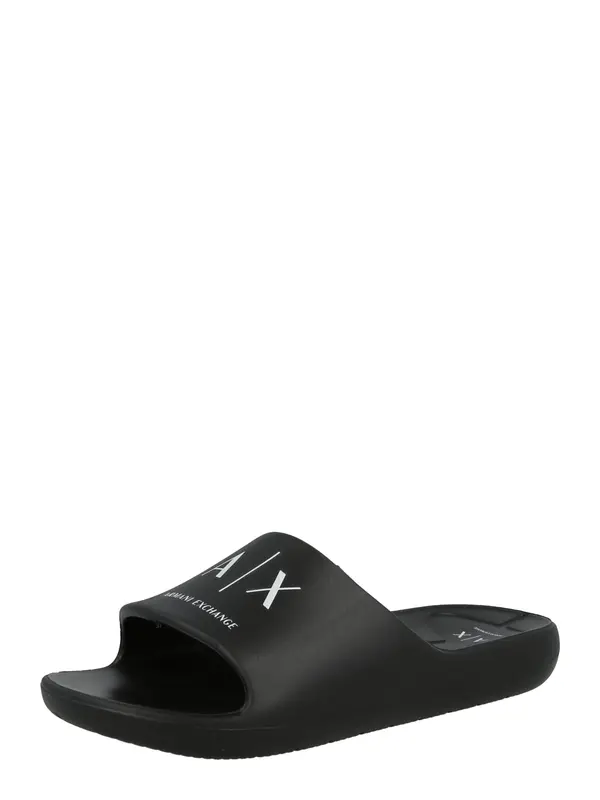 ARMANI EXCHANGE ARMANI EXCHANGE Natikače s potpeticom  crna / bijela