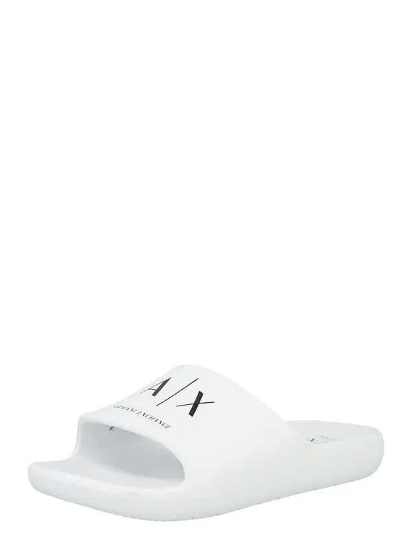ARMANI EXCHANGE ARMANI EXCHANGE Natikače s potpeticom  crna / bijela