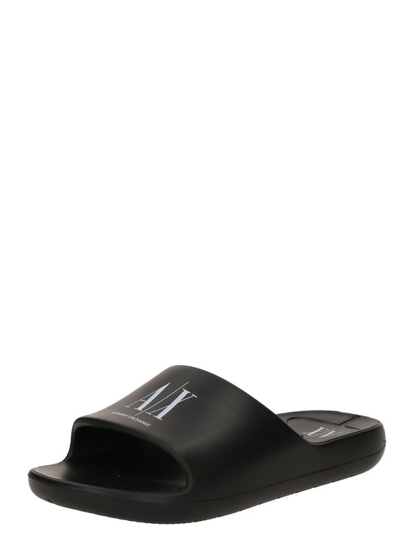 ARMANI EXCHANGE ARMANI EXCHANGE Natikače s potpeticom  crna / prljavo bijela