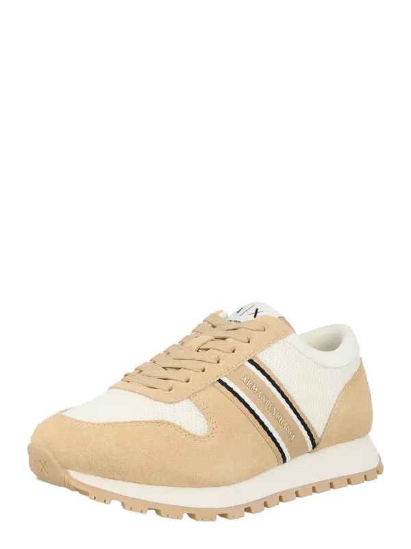 ARMANI EXCHANGE ARMANI EXCHANGE Niske tenisice  boja devine dlake (camel) / crna / bijela