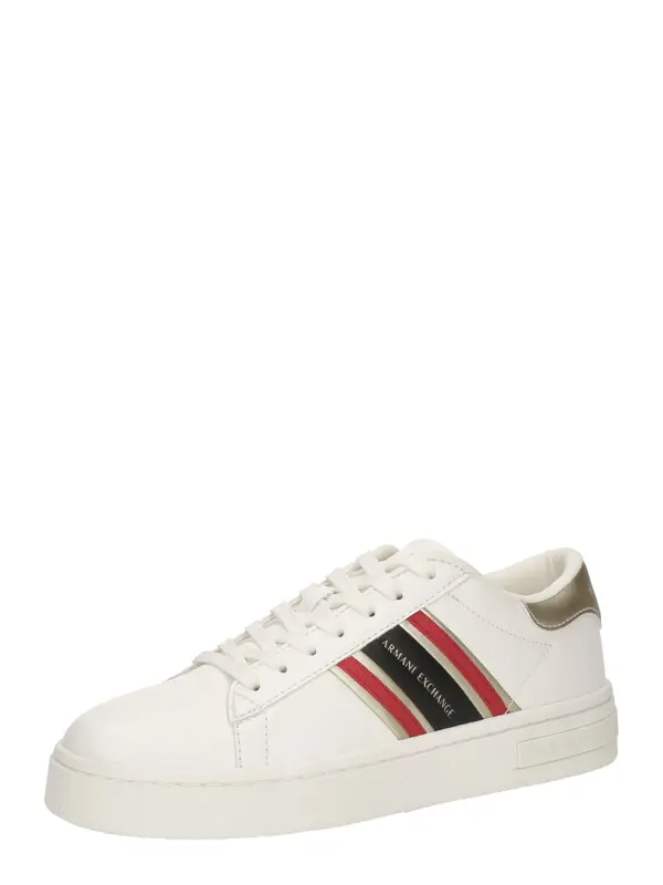 ARMANI EXCHANGE ARMANI EXCHANGE Niske tenisice 'LONDON'  svijetlo crvena / crna / prljavo bijela
