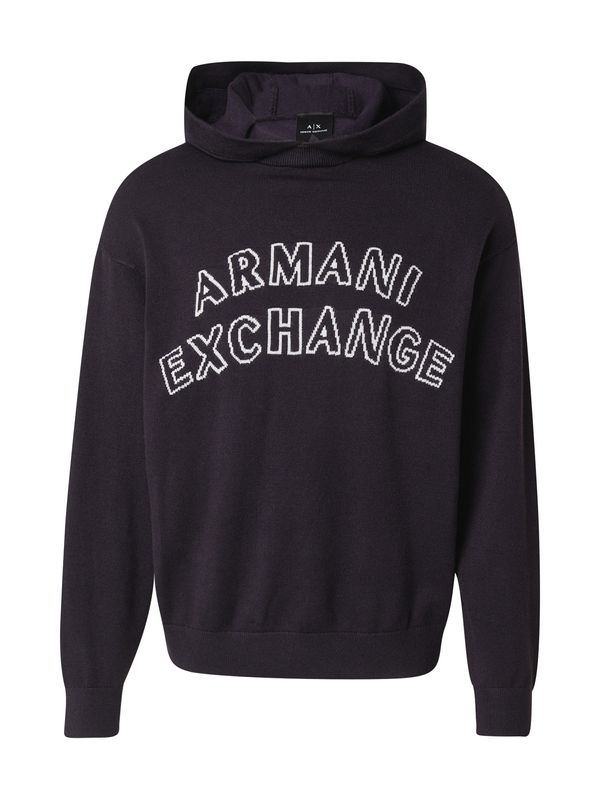 ARMANI EXCHANGE ARMANI EXCHANGE Pulover  crna / bijela
