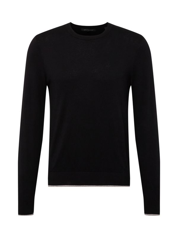 ARMANI EXCHANGE ARMANI EXCHANGE Pulover 'Maglieria'  siva melange / crna