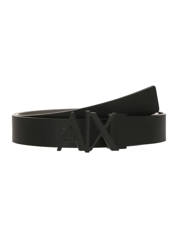 ARMANI EXCHANGE ARMANI EXCHANGE Remen 'PLATE BELT'  siva / crna
