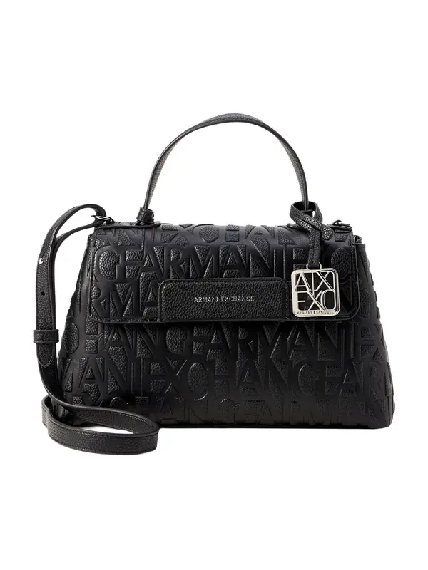 ARMANI EXCHANGE ARMANI EXCHANGE Ručna torbica 'LIZ PEBBLE'  crna / srebro