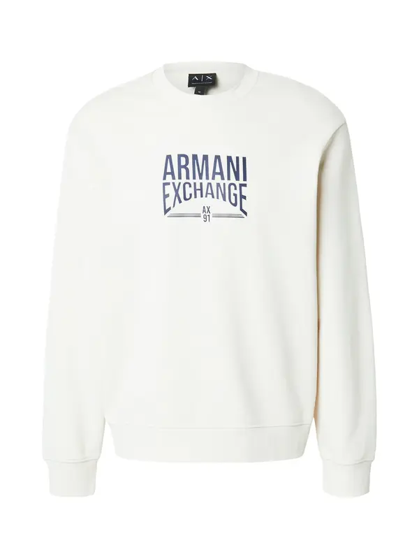 ARMANI EXCHANGE ARMANI EXCHANGE Sweater majica  boja slonovače / mornarsko plava