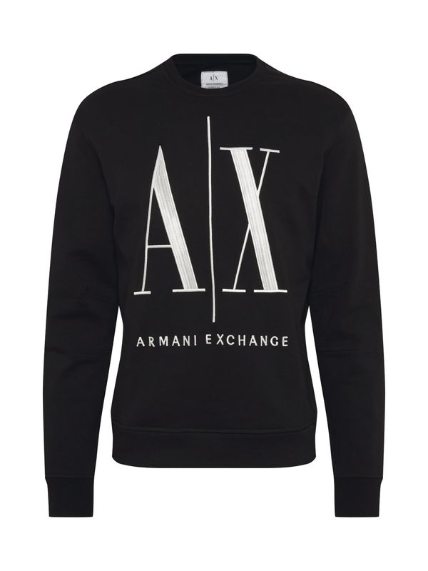ARMANI EXCHANGE ARMANI EXCHANGE Sweater majica  crna / bijela