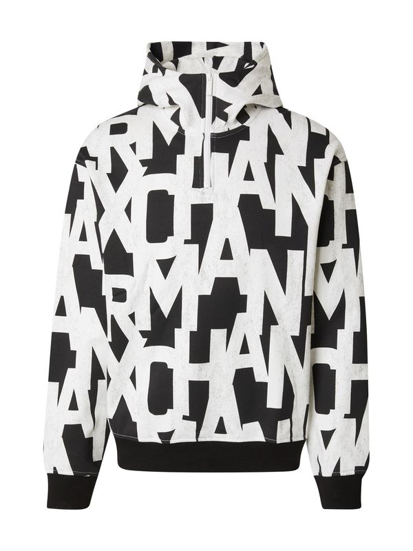 ARMANI EXCHANGE ARMANI EXCHANGE Sweater majica  crna / bijela