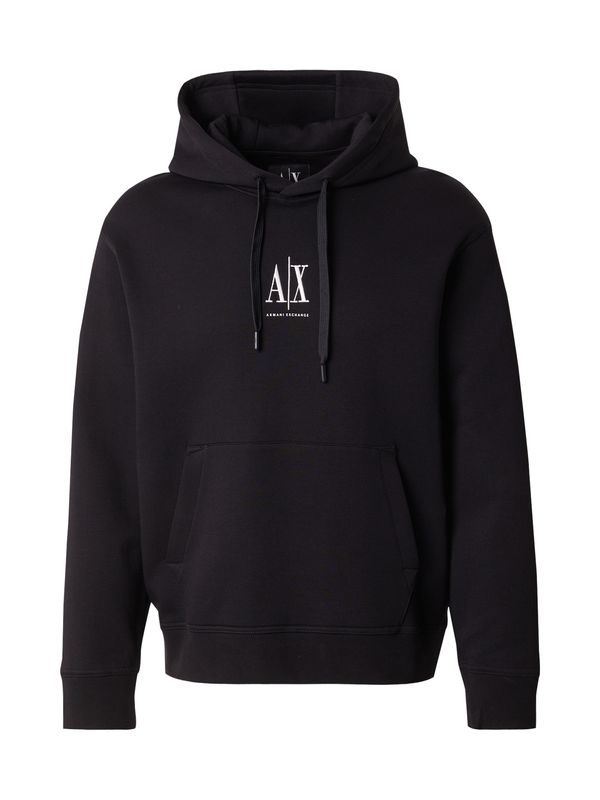 Armani ARMANI EXCHANGE Sweater majica  crna / bijela