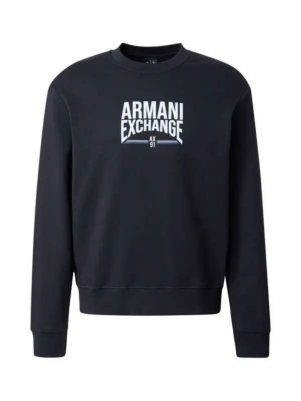 ARMANI EXCHANGE ARMANI EXCHANGE Sweater majica  morsko plava / nebesko plava / bijela