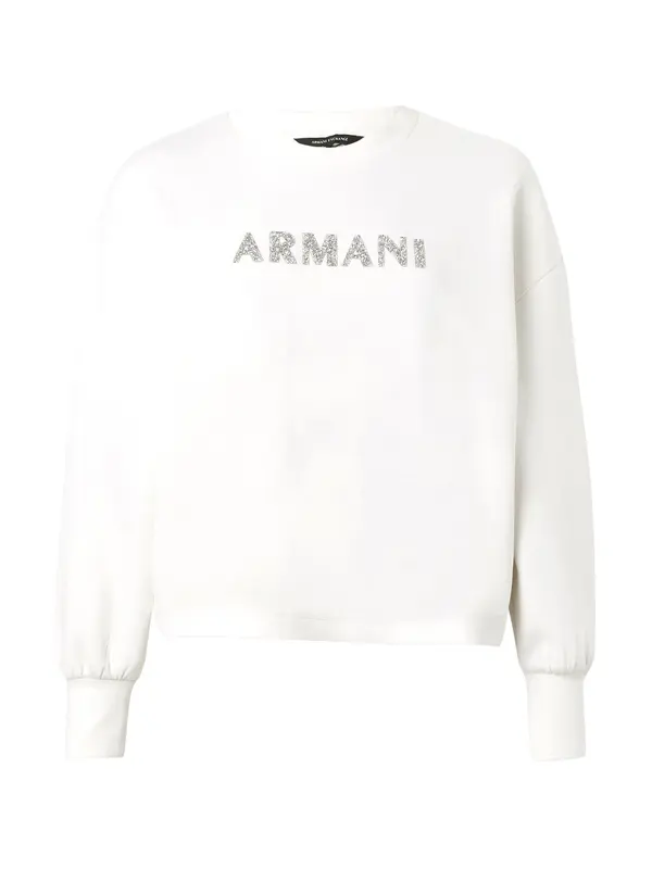 ARMANI EXCHANGE ARMANI EXCHANGE Sweater majica  srebro / prljavo bijela