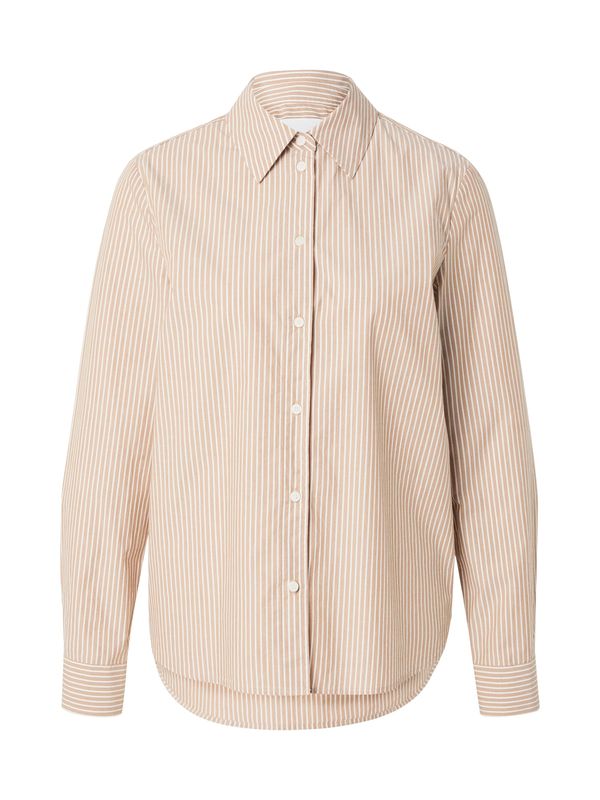 ARMEDANGELS ARMEDANGELS Bluza 'LOUILAA'  zeleno smeđa / bijela