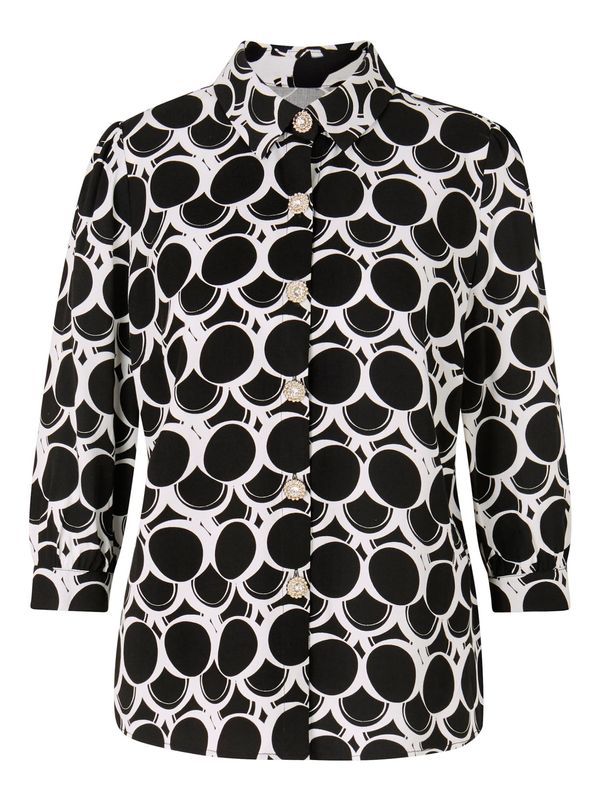 Ashley Brooke by heine Ashley Brooke by heine Bluza  boja pijeska / zlatna / crna / bijela