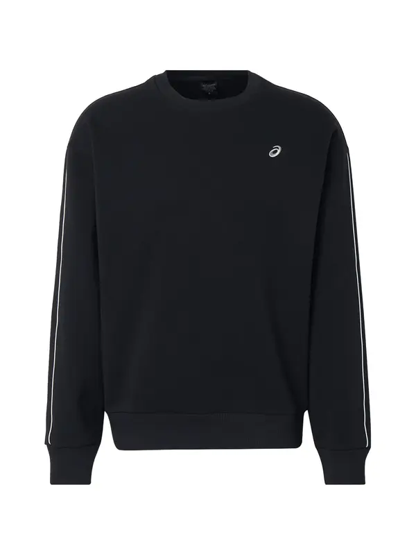 ASICS ASICS Sportska sweater majica 'TRACK CLUB HERITAGE'  crna / bijela