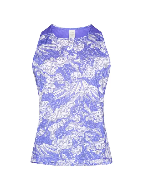 ASICS ASICS Tehnička sportska majica 'FUJITRAIL SINGLET'  plava / bijela