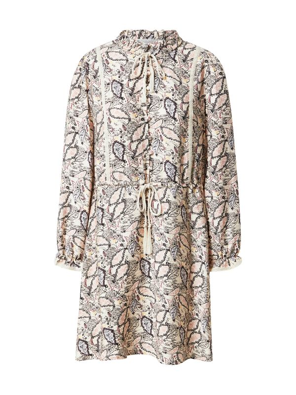 Atelier Rêve Atelier Rêve Košulja haljina 'Charlot'  sivkasto bež / žuta / prljavo roza / crna