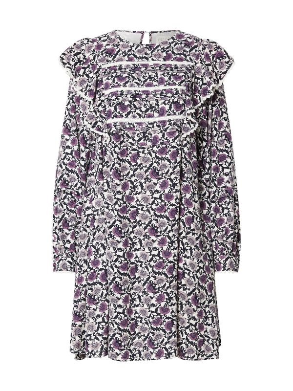 Atelier Rêve Atelier Rêve Košulja haljina  ljubičasta / puder roza / crna / bijela