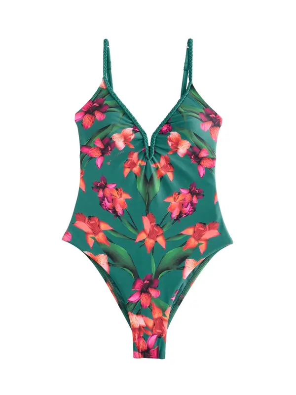 B by Ted Baker B by Ted Baker Jednodijelni kupaći kostim  zelena / smaragdno zelena / ciglasto crvena / tamno roza