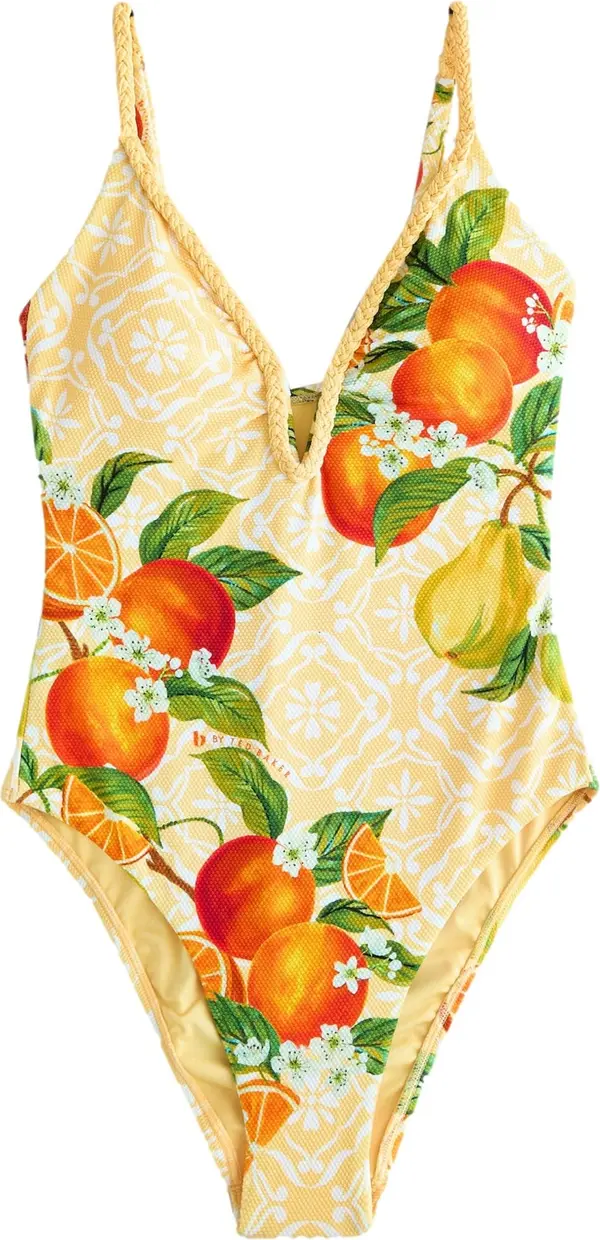 B by Ted Baker B by Ted Baker Jednodijelni kupaći kostim  žuta / zelena / narančasta / bijela