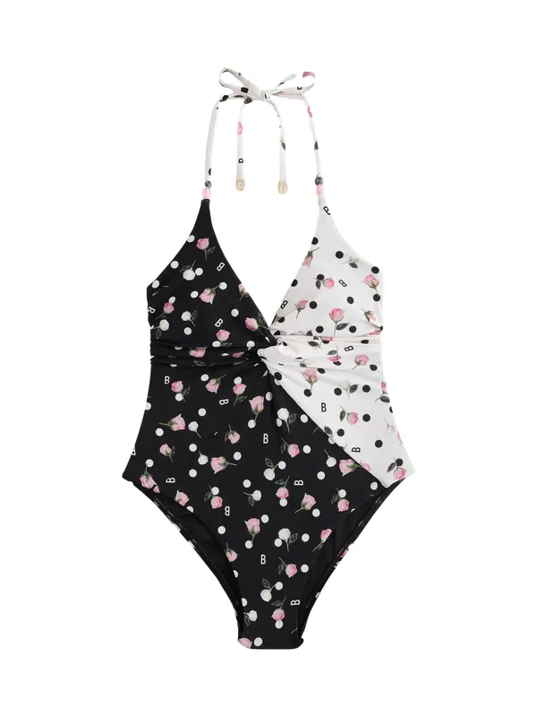 B by Ted Baker B by Ted Baker Kupaći kostim za oblikovanje  tamno zelena / roza / crna / bijela