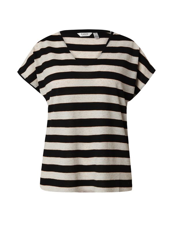 b.young b.young Majica 'BYSANTO'  svijetlobež / zlatna / crna