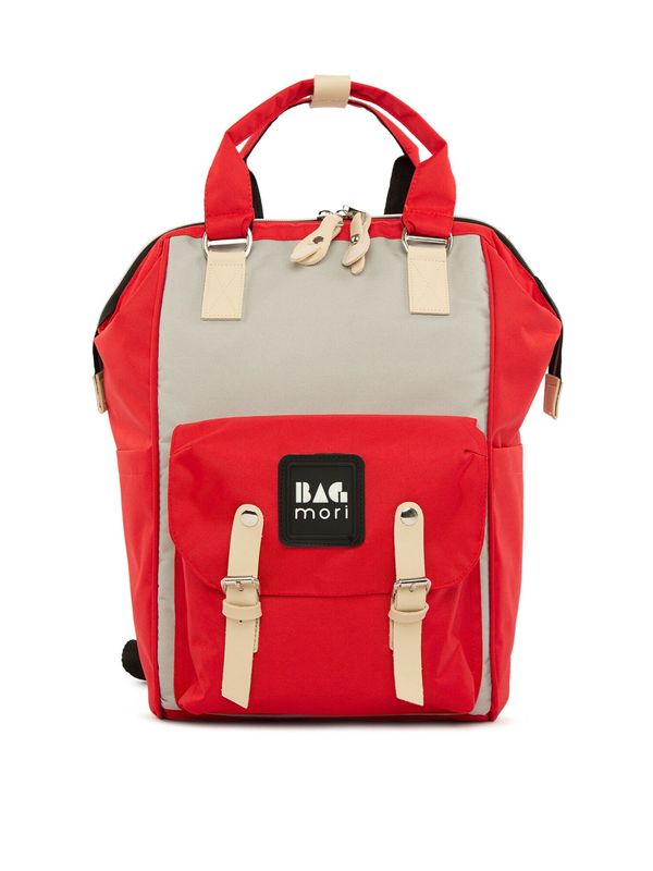 BagMori BagMori Torba za pelene  bež / crvena / crna