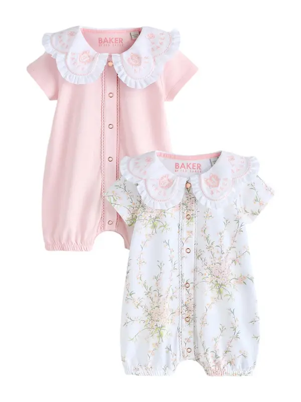 Baker by Ted Baker Baker by Ted Baker Dječji bodi  zelena / roza / bijela