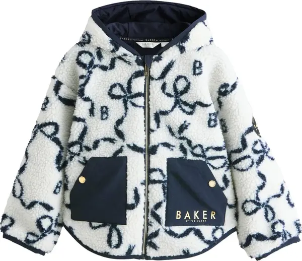 Baker by Ted Baker Baker by Ted Baker Flis jakna  plava / bijela
