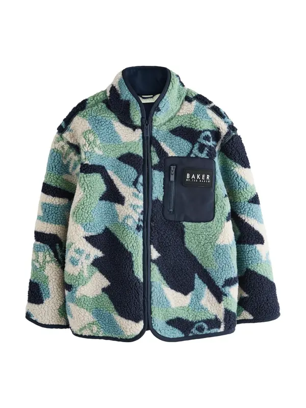 Baker by Ted Baker Baker by Ted Baker Flis jakna  tamno plava / zelena