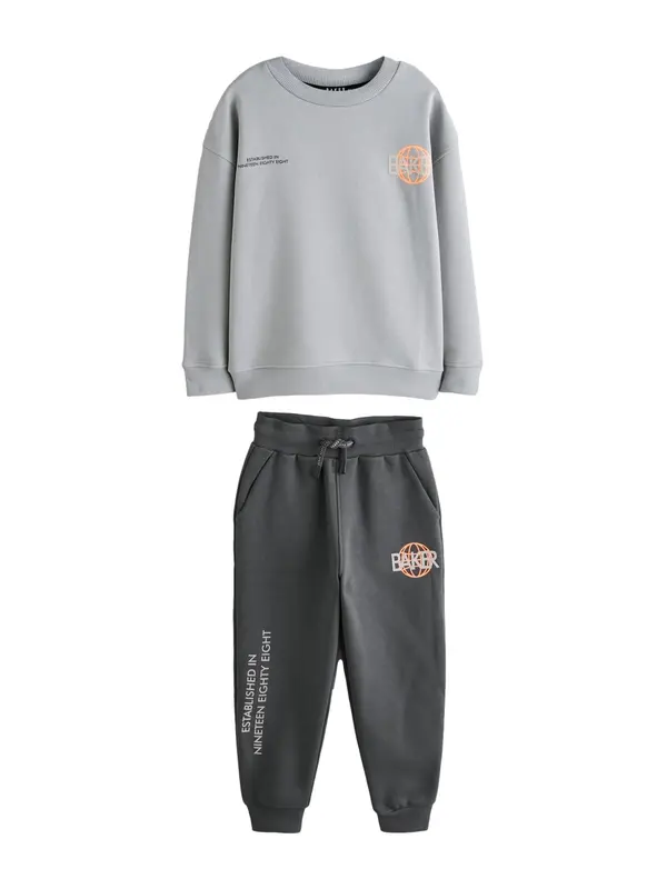 Baker by Ted Baker Baker by Ted Baker Jogging komplet  siva / grafit siva / narančasta / bijela
