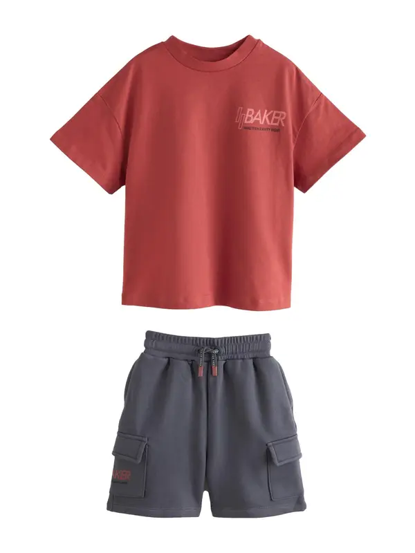 Baker by Ted Baker Baker by Ted Baker Komplet  antracit siva / svijetlo crvena