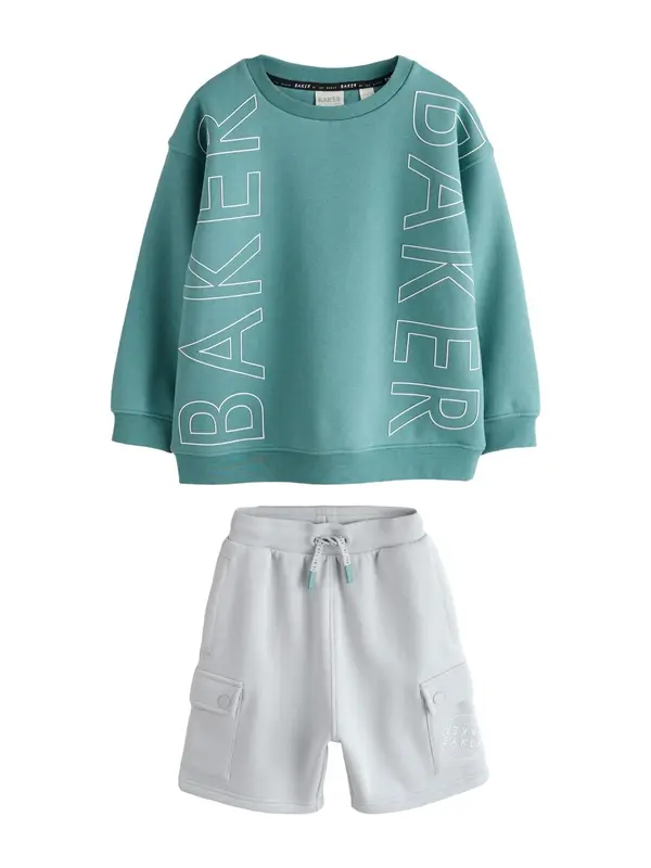 Baker by Ted Baker Baker by Ted Baker Komplet  svijetlosiva / smaragdno zelena / bijela