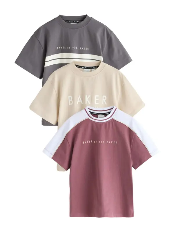 Baker by Ted Baker Baker by Ted Baker Majica  bež / siva / boja vina / bijela