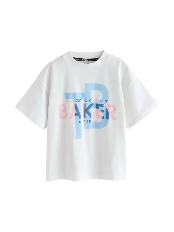 Baker by Ted Baker Baker by Ted Baker Majica  crno plava / pastelno plava / prljavo roza / bijela