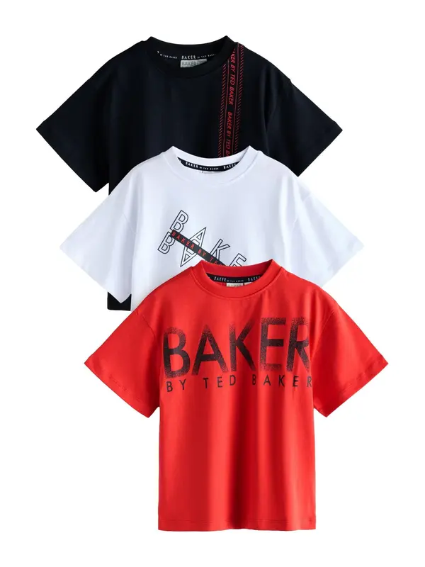 Baker by Ted Baker Baker by Ted Baker Majica  crvena / crna / bijela